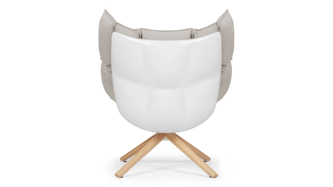 HuskHusk - Husk Lounge Chair, Wheat Gray Cashmere Wool