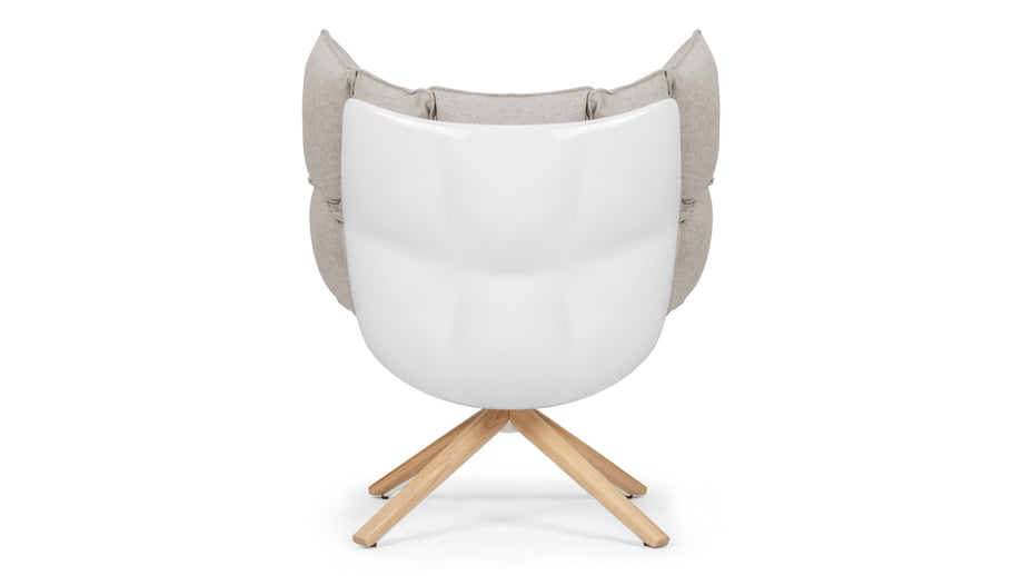 HuskHusk - Husk Lounge Chair, Wheat Gray Cashmere Wool