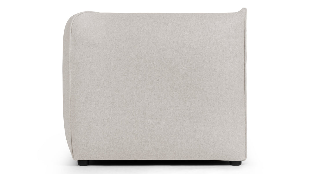 MiaMia - Mia Loveseat, Wheat Gray Cashmere Wool