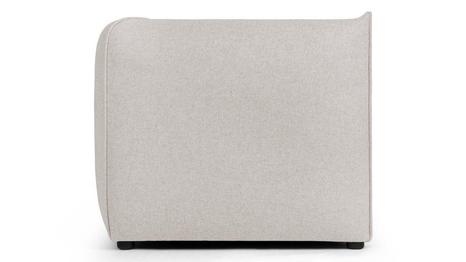 MiaMia - Mia Loveseat, Wheat Gray Cashmere Wool