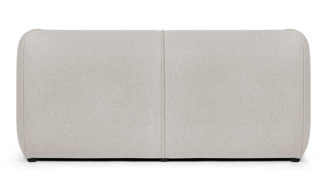 MiaMia - Mia Loveseat, Wheat Gray Cashmere Wool