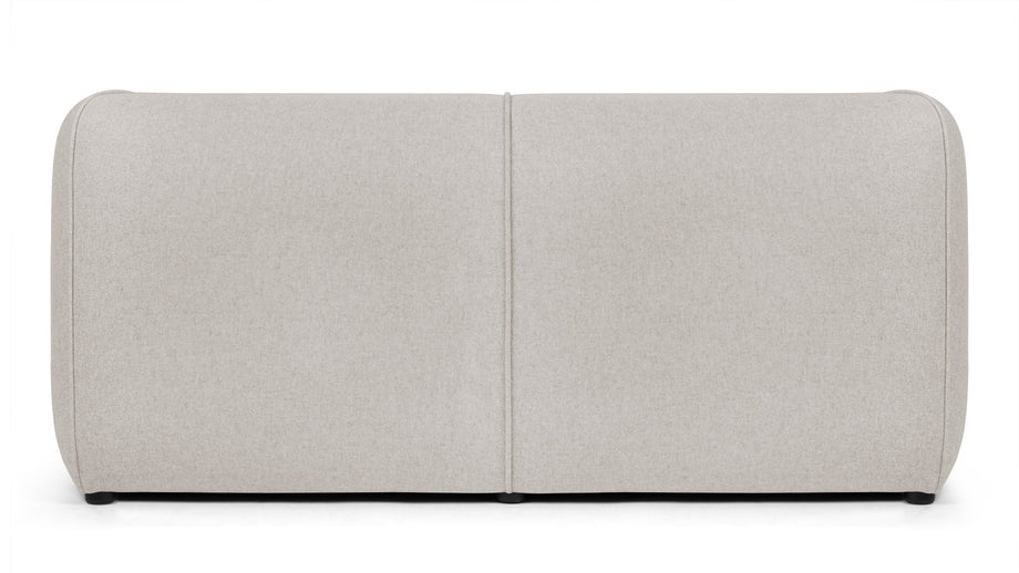 MiaMia - Mia Loveseat, Wheat Gray Cashmere Wool