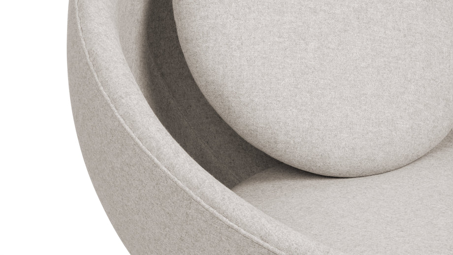 DelphiDelphi - Delphi Bowl Chair, Wheat Gray Cashmere Wool