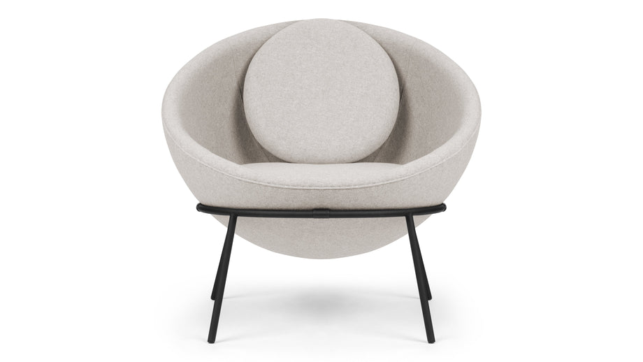 DelphiDelphi - Delphi Bowl Chair, Wheat Gray Cashmere Wool