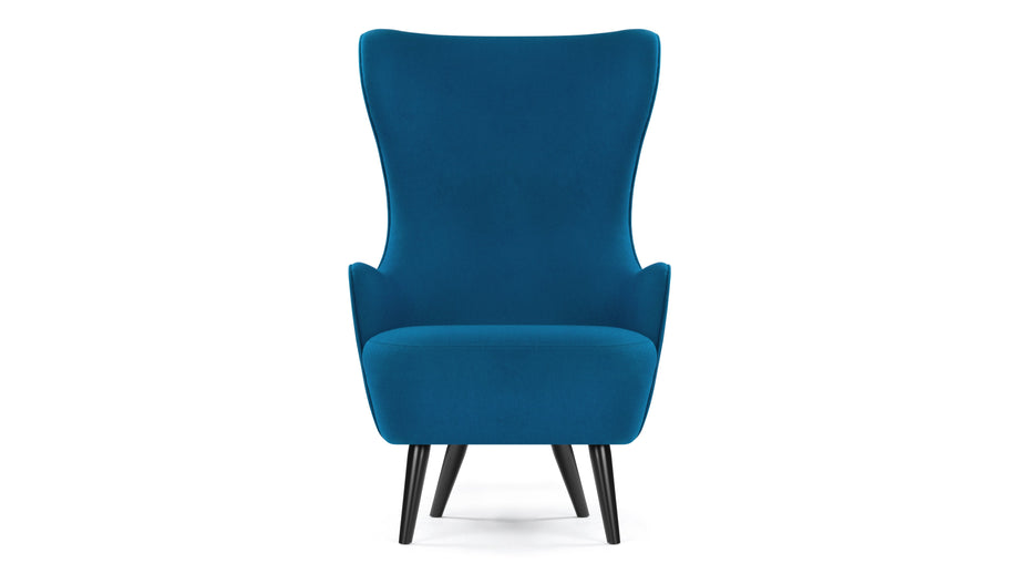 IslayIslay - Islay Wingback Chair, Indigo Blue Wool