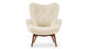 Silhouette - Silhouette - Silhouette Armchair, White Long Hair Sherpa - Image 1