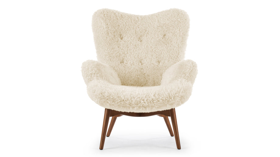 SilhouetteSilhouette - Silhouette Armchair, White Long Hair Sherpa
