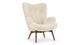Silhouette - Silhouette - Silhouette Armchair, White Long Hair Sherpa - Image 2