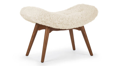 Silhouette - Silhouette - Silhouette Ottoman, White Long Hair Sherpa - Image 2
