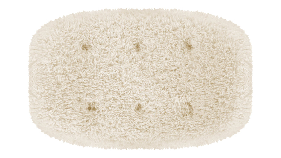 SilhouetteSilhouette - Silhouette Ottoman, White Long Hair Sherpa