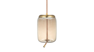 Geneva - Geneva - Geneva Long Pendant, Amber Glass - Image 1