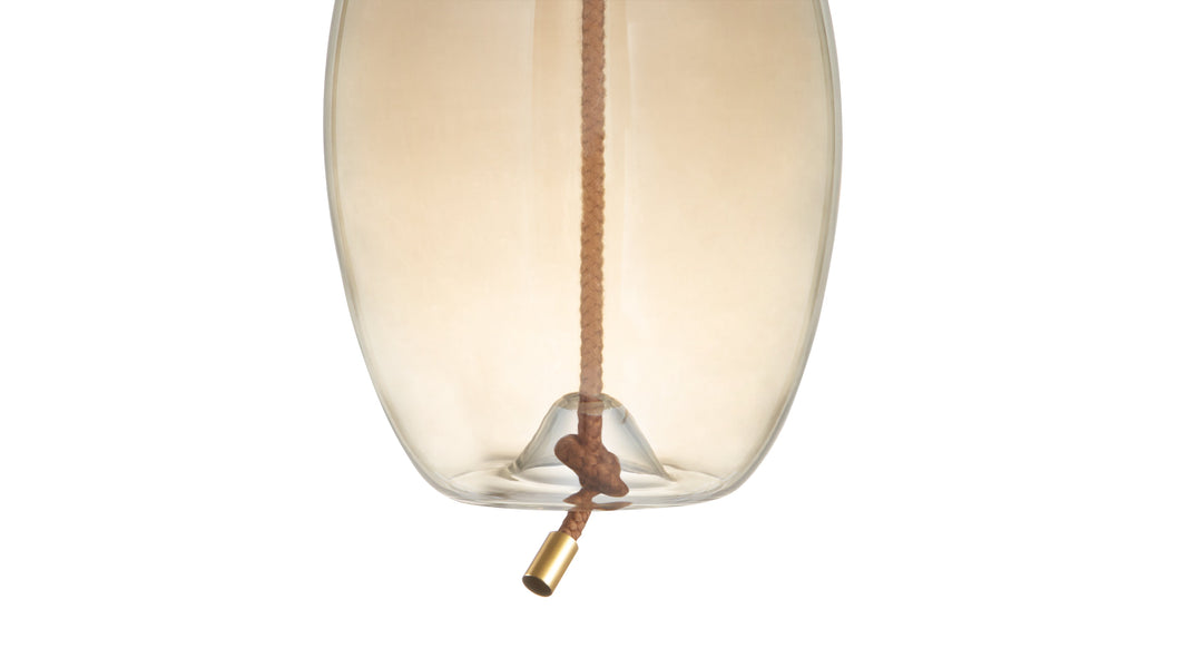 GenevaGeneva - Geneva Drop Pendant, Amber Glass
