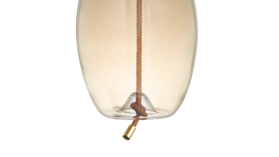 GenevaGeneva - Geneva Drop Pendant, Amber Glass