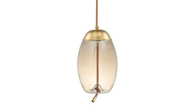 Geneva - Geneva - Geneva Drop Pendant, Amber Glass - Image 1