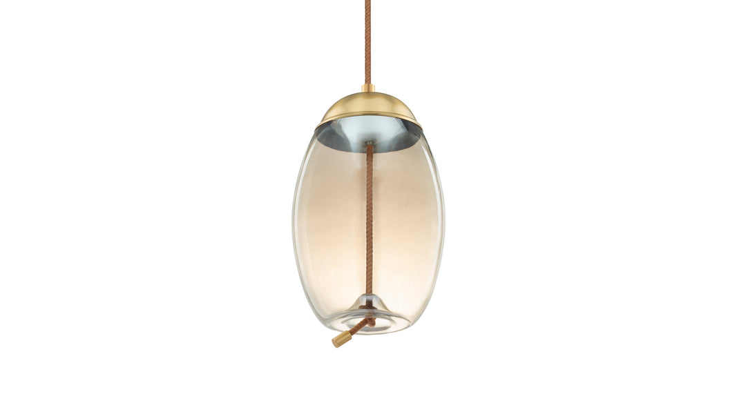 GenevaGeneva - Geneva Drop Pendant, Amber Glass