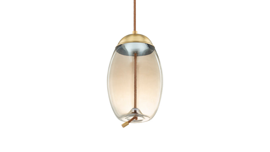 GenevaGeneva - Geneva Drop Pendant, Amber Glass