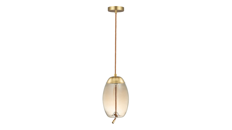 GenevaGeneva - Geneva Drop Pendant, Amber Glass