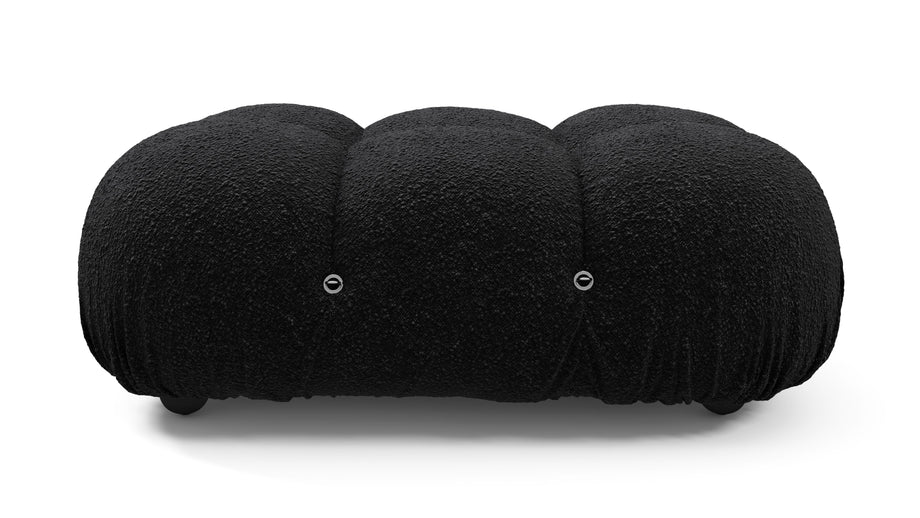 Bellini OttomanBlack Boucle