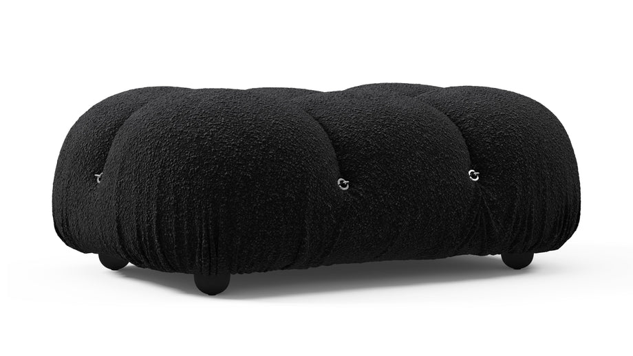 Bellini OttomanBlack Boucle