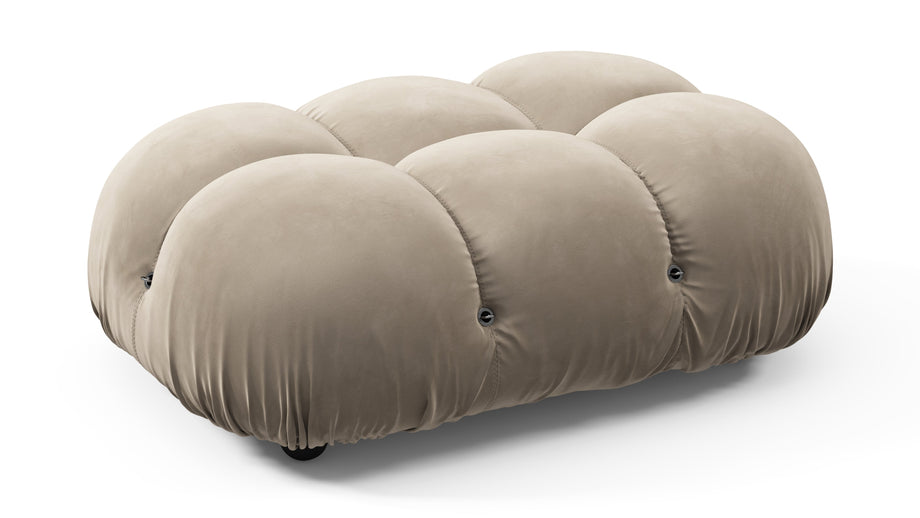Bellini OttomanGreige Velvet