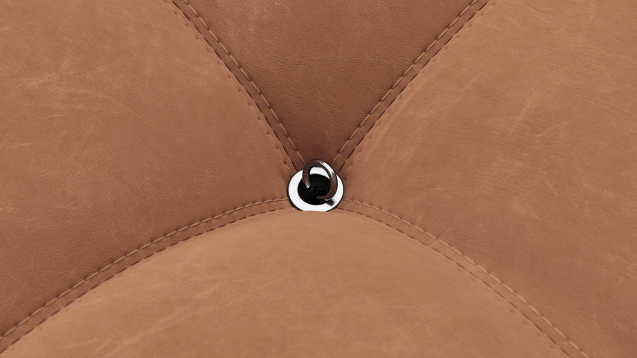 Bellini OttomanTan Vegan Leather