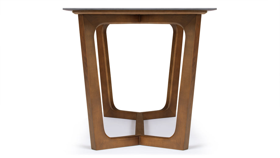 DevonDevon - Devon Dining Table, Walnut and Black Ceramic, 178cm