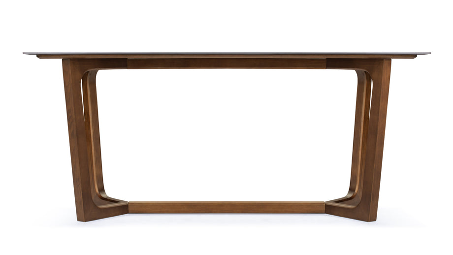 DevonDevon - Devon Dining Table, Walnut and Black Ceramic, 178cm