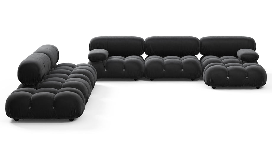 Seccional grande BelliniBlack Velvet