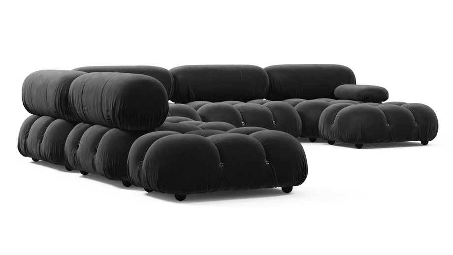 Seccional grande BelliniBlack Velvet