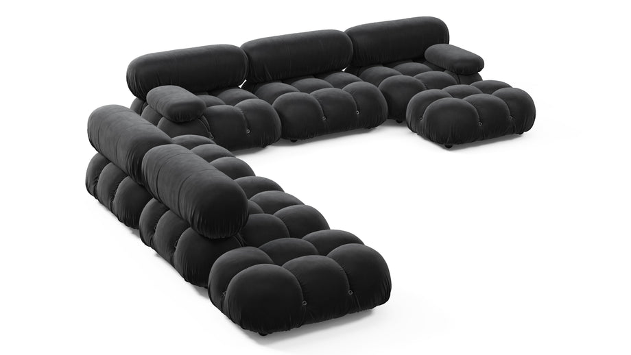 Seccional grande BelliniBlack Velvet