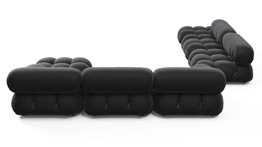 Seccional grande BelliniBlack Velvet