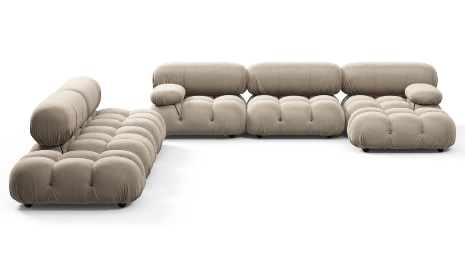 Seccional grande BelliniGreige Velvet