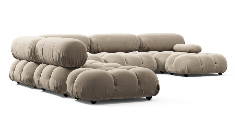 Seccional grande BelliniGreige Velvet