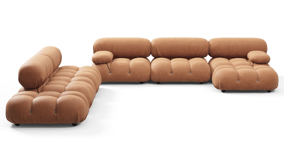 Seccional grande BelliniTan Vegan Leather
