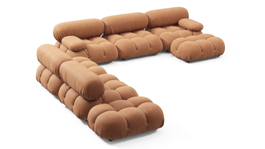 Seccional grande BelliniTan Vegan Leather