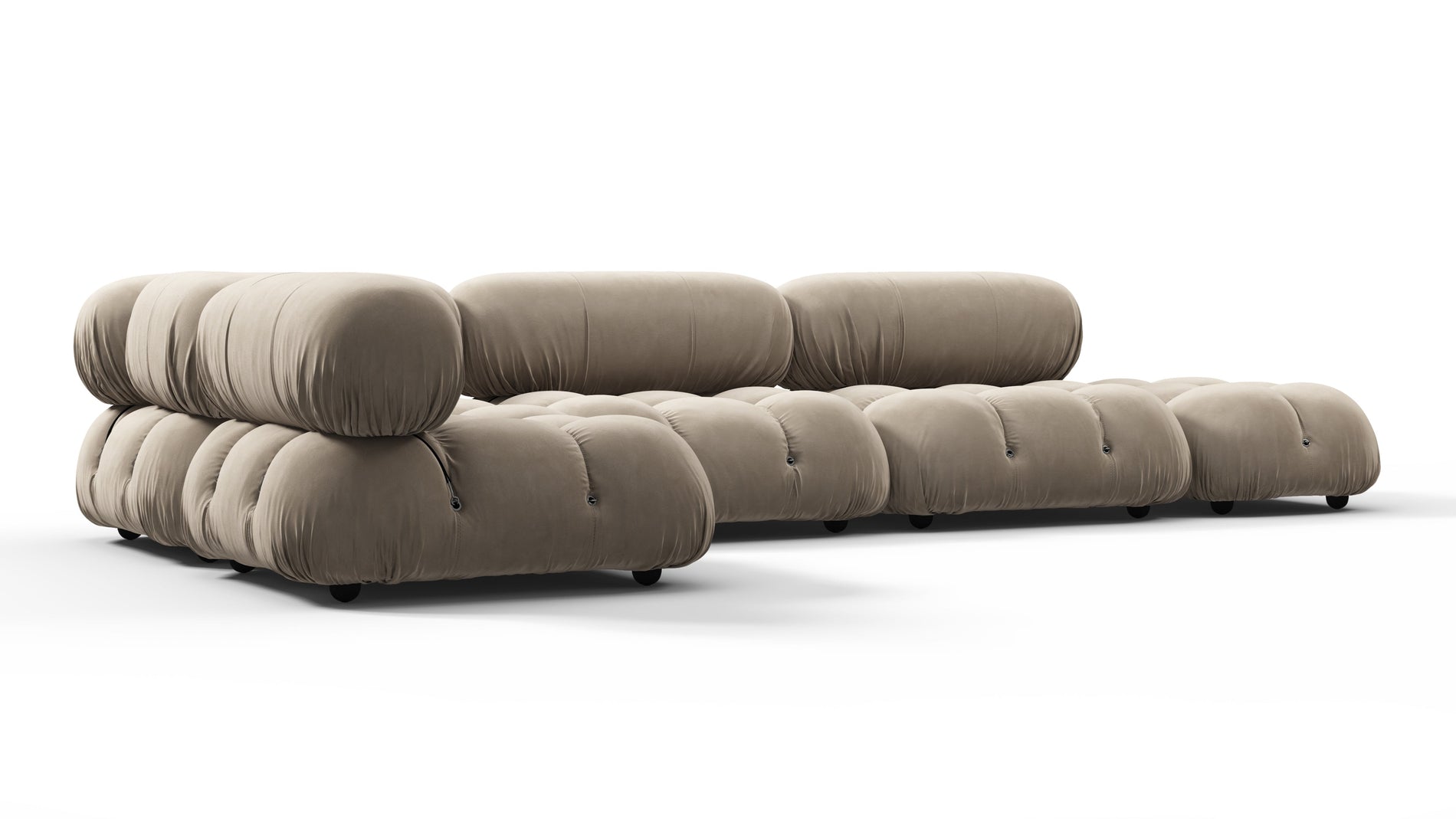 Bellini SectionalGreige Velvet