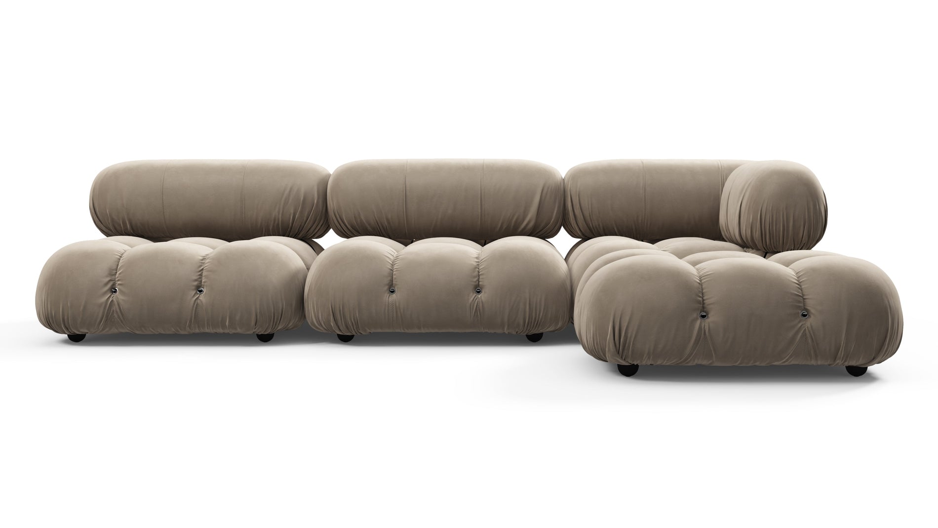 Bellini SectionalGreige Velvet