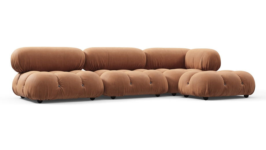 Bellini SeccionalTan Vegan Leather