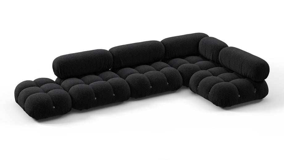 Bellini SectionalBlack Boucle