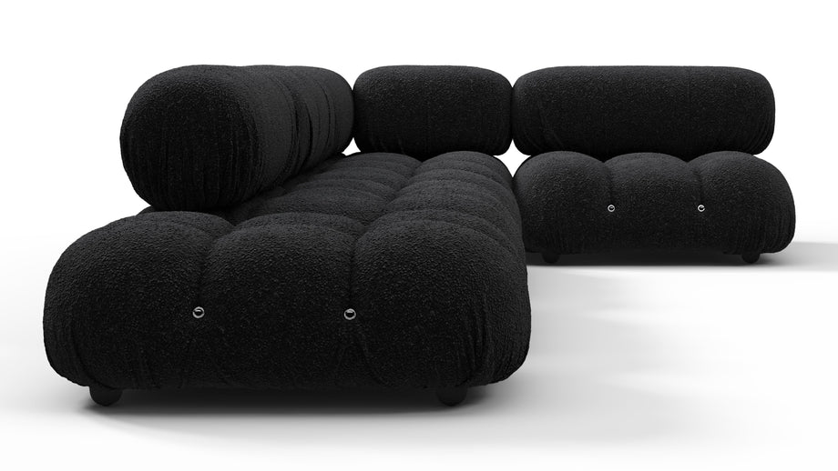 Bellini SectionalBlack Boucle