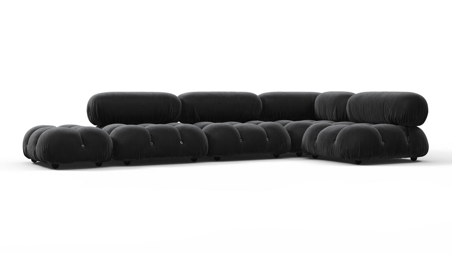 Bellini SectionalBlack Velvet