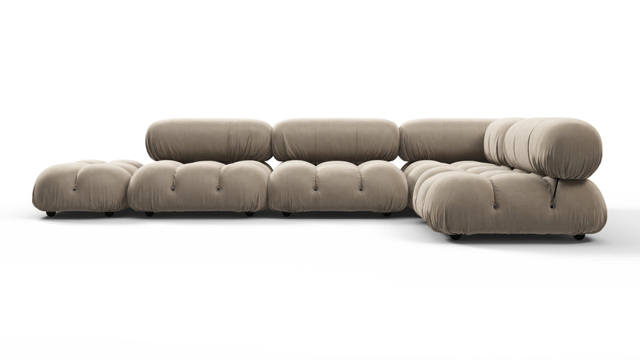 Bellini SectionalGreige Velvet