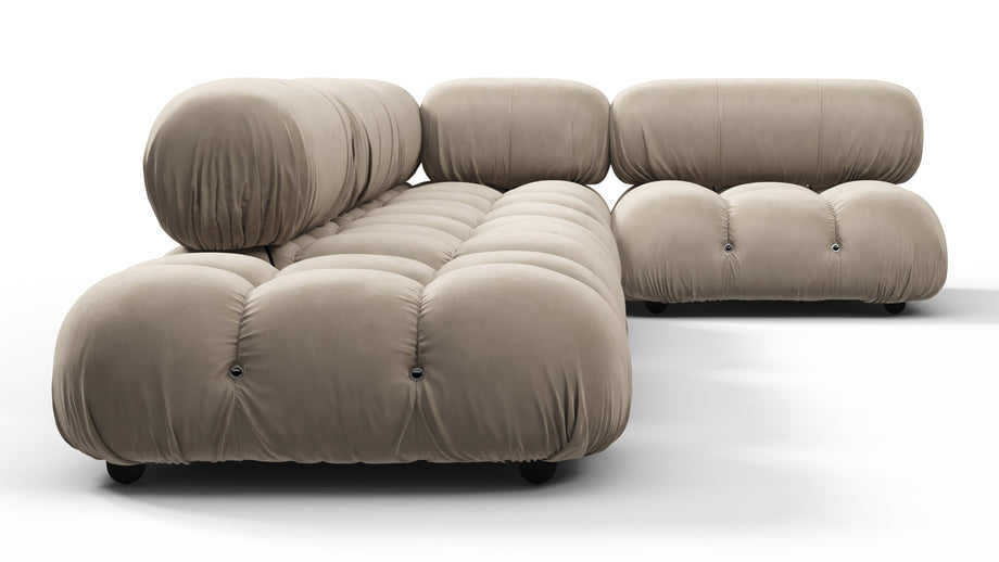 Bellini SectionalGreige Velvet