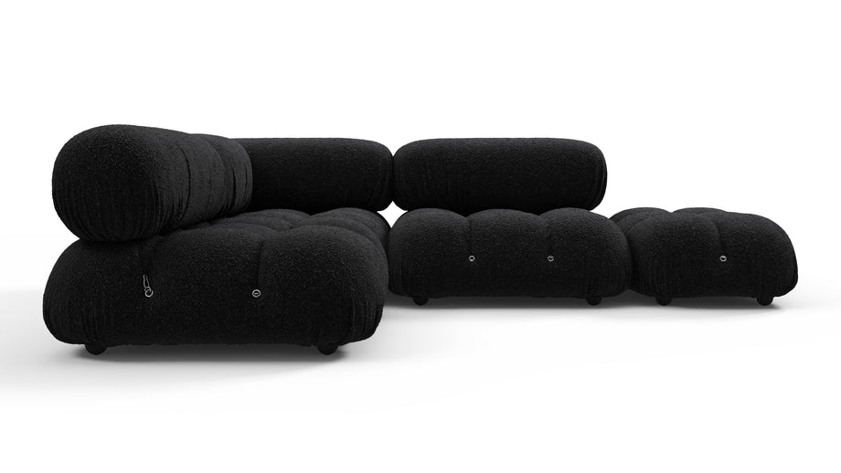 Bellini SectionalBlack Boucle