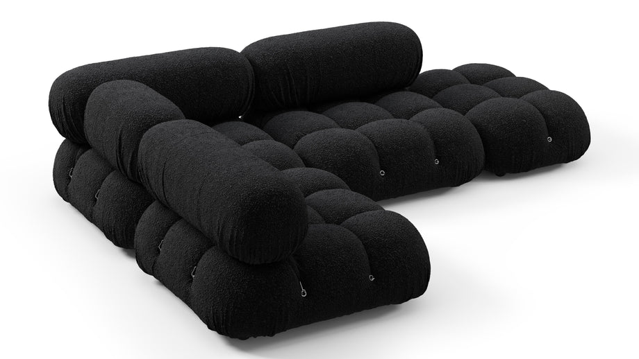 Bellini SectionalBlack Boucle