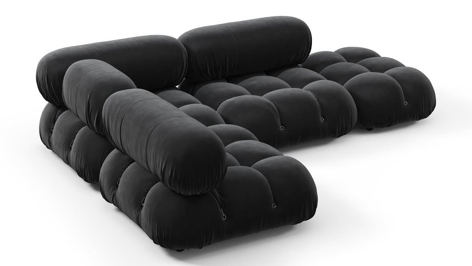 Bellini SectionalBlack Velvet