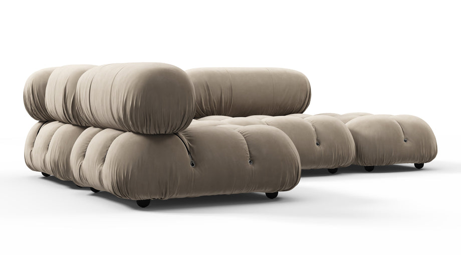 Bellini SectionalGreige Velvet