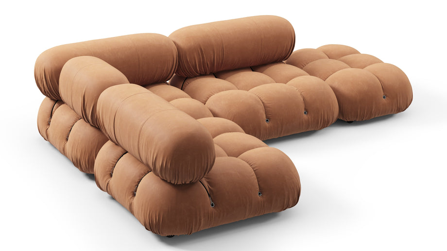 Bellini SectionalTan Vegan Leather