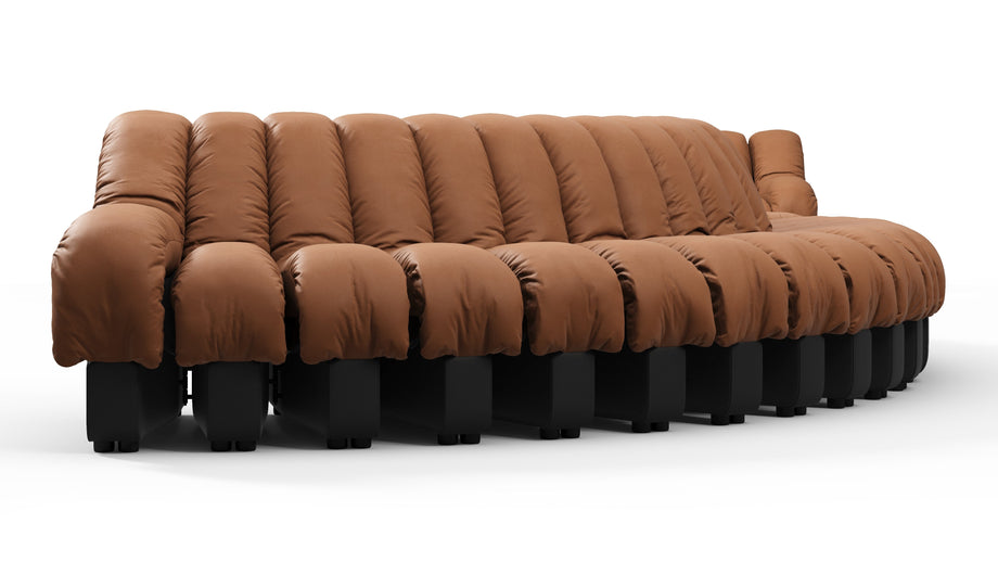 DS 600Vintage Tan and Black Vegan Leather