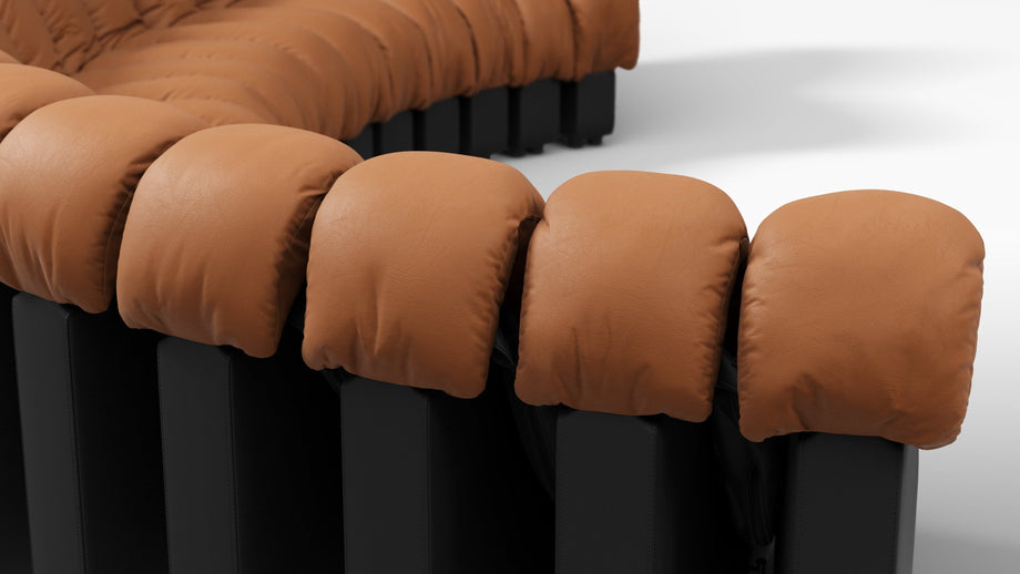 DS 600Vintage Tan and Black Vegan Leather